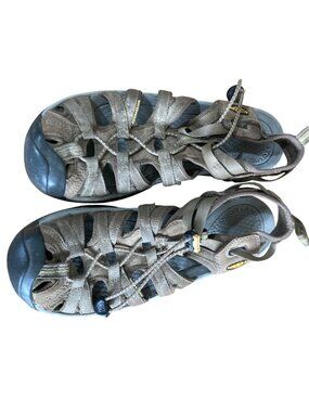 KEEN Newport H2 Mens Waterproof Sandals Size 9.5 Tan Hiking Anti-Odor Footbed